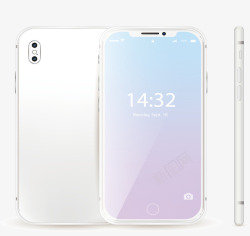 白色iphone银白色苹果手机矢量图高清图片