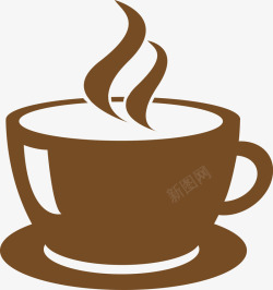 冒热气的咖啡杯冒着热气的简约咖啡矢量图高清图片