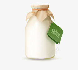 白色包布酸奶瓶酸奶高清图片