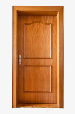 棕色木门一个简约的中式木门高清图片