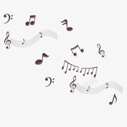 漂浮的音乐音乐符号漂浮高清图片