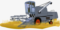 机械化农业联合收割机高清图片