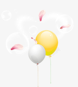 樱花图案樱花瓣气球高清图片