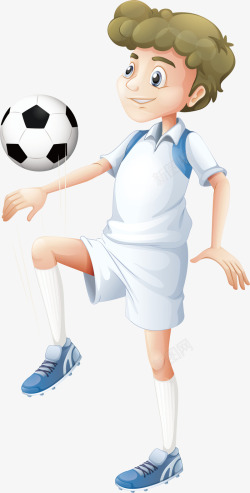 足球班用膝盖颠球的男孩高清图片