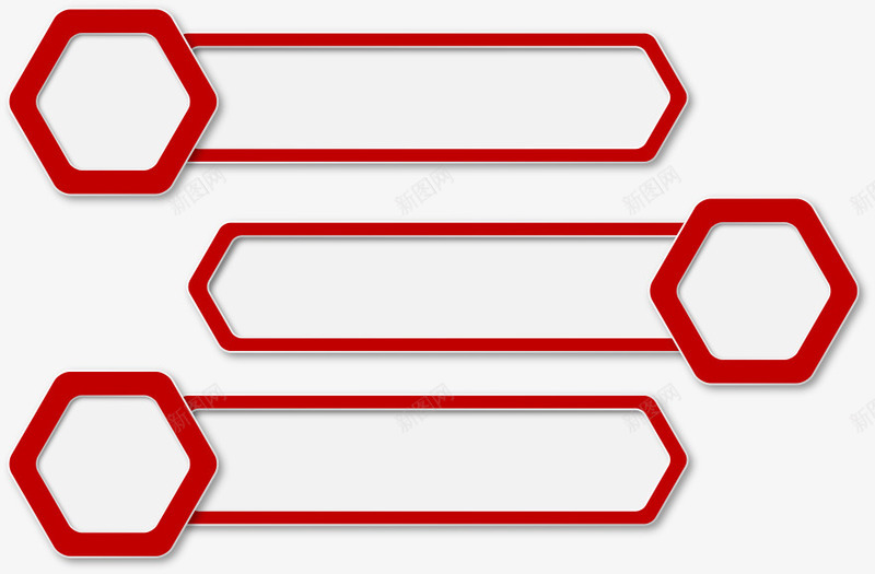 红色边框png免抠素材_新图网 https://ixintu.com PPT元素 六角形科技 六边形 分类 商业 现代科技边框 科技 红色 边框