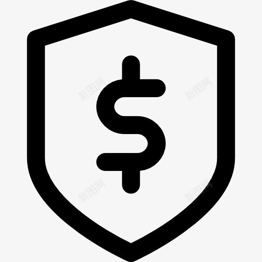 安全交易图标png_新图网 https://ixintu.com 业务 交易插图 安全 盾 美元符号 金融 银行
