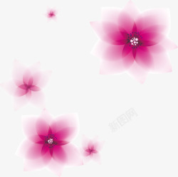 电脑制作粉色花朵素材