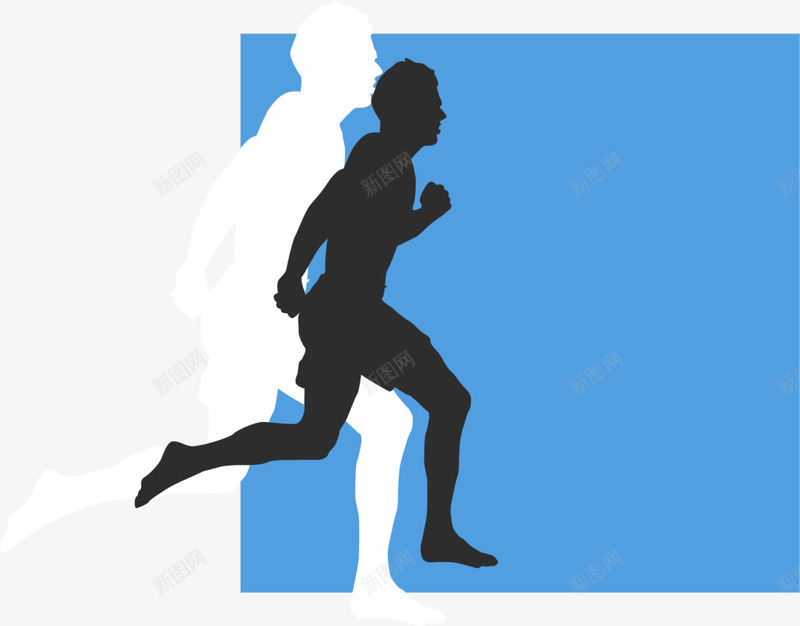 马拉松跑步男孩蓝色标签png免抠素材_新图网 https://ixintu.com 健康 强身健体 蓝色标签 跑步 运动健身 锻炼 鞭炮 马拉松
