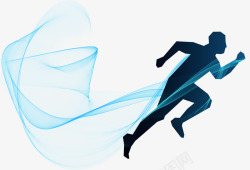 比赛logo设计马拉松跑步的男人剪影高清图片