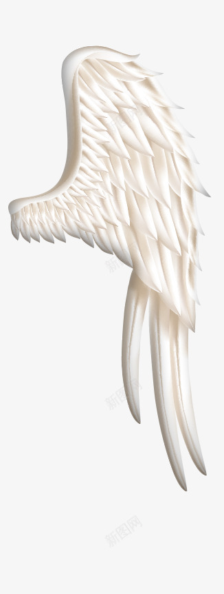 翅膀白色天使翅膀png免抠素材_新图网 https://ixintu.com 天使 天使与魔鬼 天使羽翼 白色 翅膀