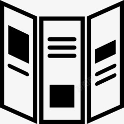 小册子的三联画三联的小册子图标高清图片