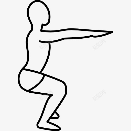男子蹲图标png_新图网 https://ixintu.com 体育 普拉提 瑜伽 男子体操运动员 锻炼