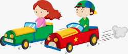 儿童开车儿童节赛车的小朋友高清图片