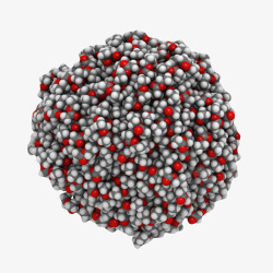 立体粒子黑白红色密集的乙酸乙酯分子形状高清图片