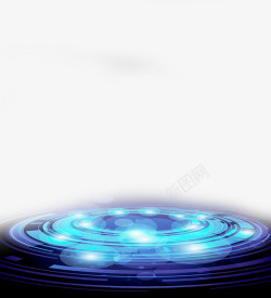 圆环蓝色科技圆环舞台灯光高清图片