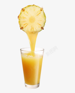 菠萝果汁素材