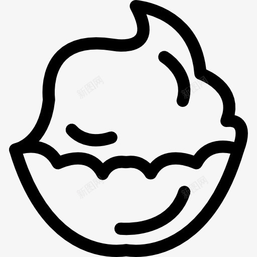 奶油图标png_新图网 https://ixintu.com 冰淇淋 夏天 奶油 甜 甜点 食品