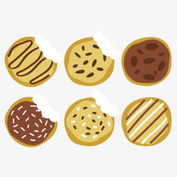 巧克力饼饼干图矢量图高清图片