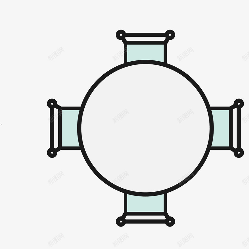 会议桌手绘座位图标png_新图网 https://ixintu.com 会议桌 座位 座位表 手绘