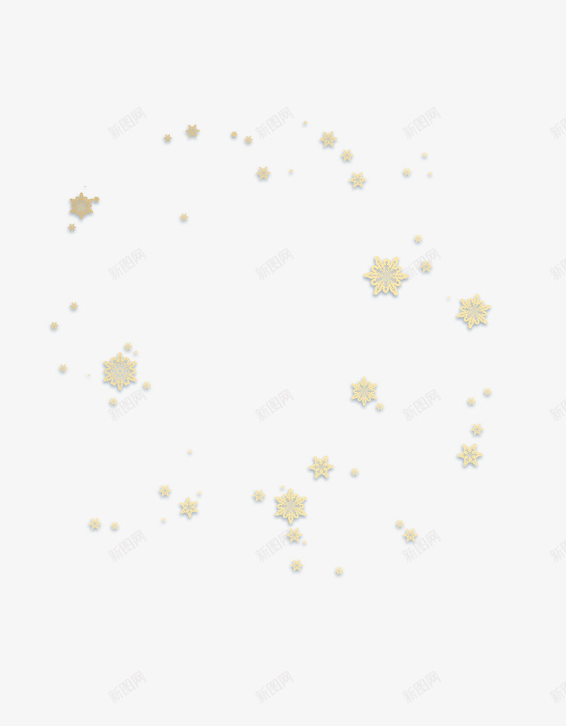 圣诞金色雪花png免抠素材_新图网 https://ixintu.com 圣诞 大气 金色 雪花 高级