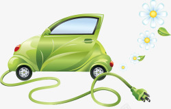 绿色电车绿色环保新能源汽车高清图片