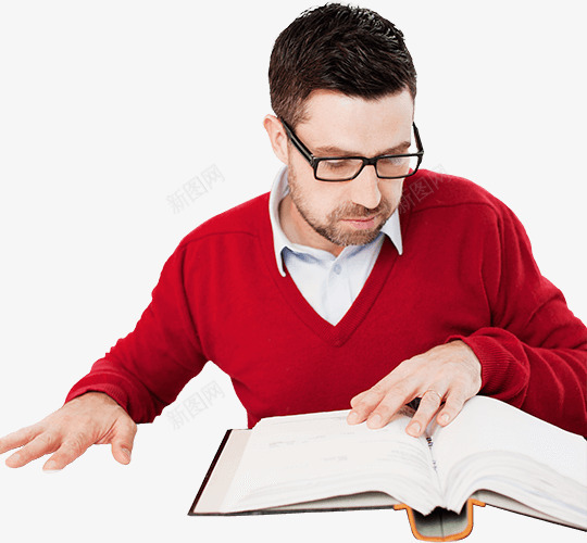 一个男人看书png免抠素材_新图网 https://ixintu.com 学习的男人 看书的男人 看书的男士