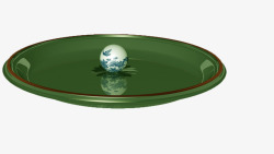 宝珠中国风深绿色盘子竹子高清图片