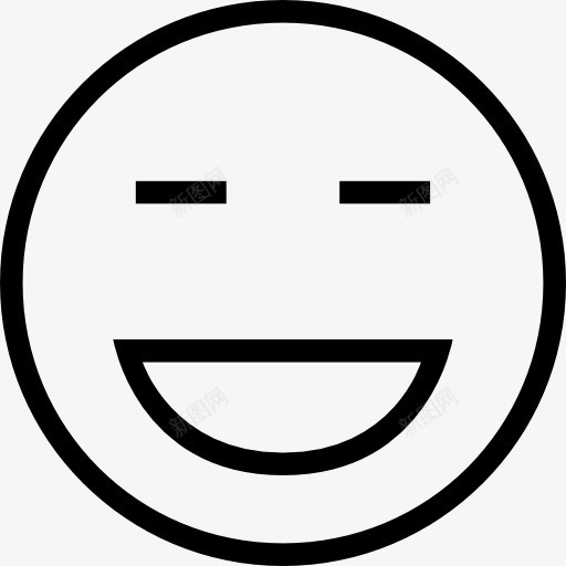 笑的表情脸部轮廓图标png_新图网 https://ixintu.com 山楂Emoji中风 微笑 快乐 接口 概述 笑 笑脸 脸 表情 表情符号