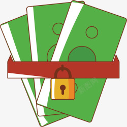 银行卡加密信用卡上锁矢量图高清图片