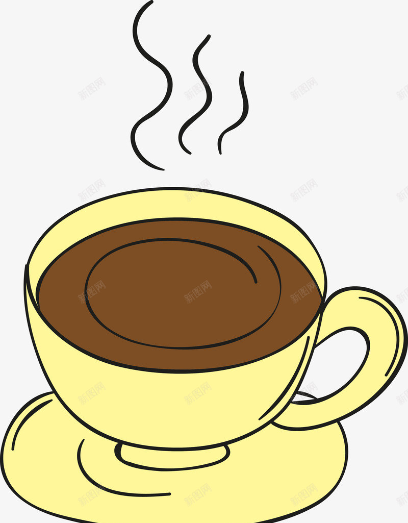 卡通冒着热气的咖啡图矢量图eps免抠素材_新图网 https://ixintu.com 卡通杯子 可爱 咖啡 咖啡杯 咖啡烟 咖啡香气 手绘 杯子 热气 饮料 香气 矢量图