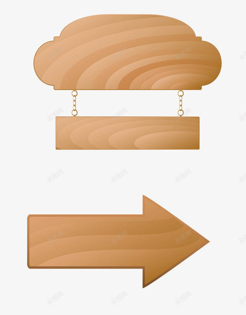 木板指示牌png免抠素材_新图网 https://ixintu.com 指示牌 木板 棕色 森系 装饰