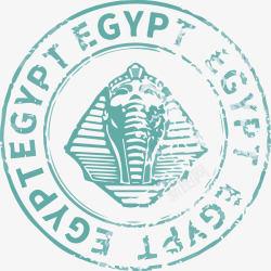 埃及法老面具创意法老埃及印章矢量图高清图片
