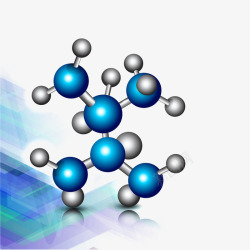 球形分子蓝色分子高清图片