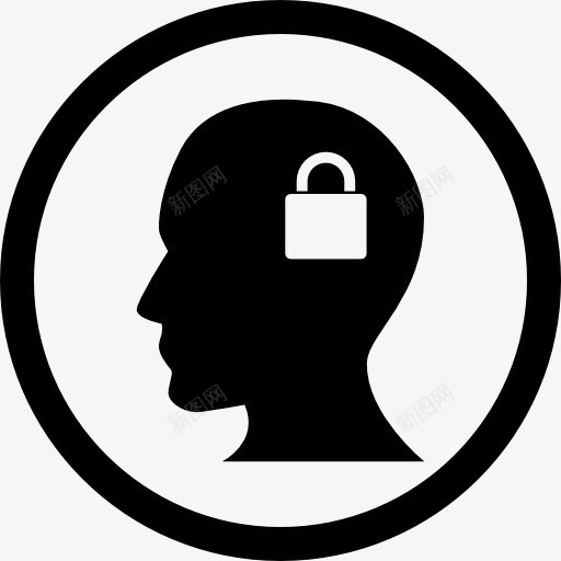 个人数据安全接口符号图标png_新图网 https://ixintu.com 个人 个人资料 圆 圆形 数据保护 界面 象征安全 账户