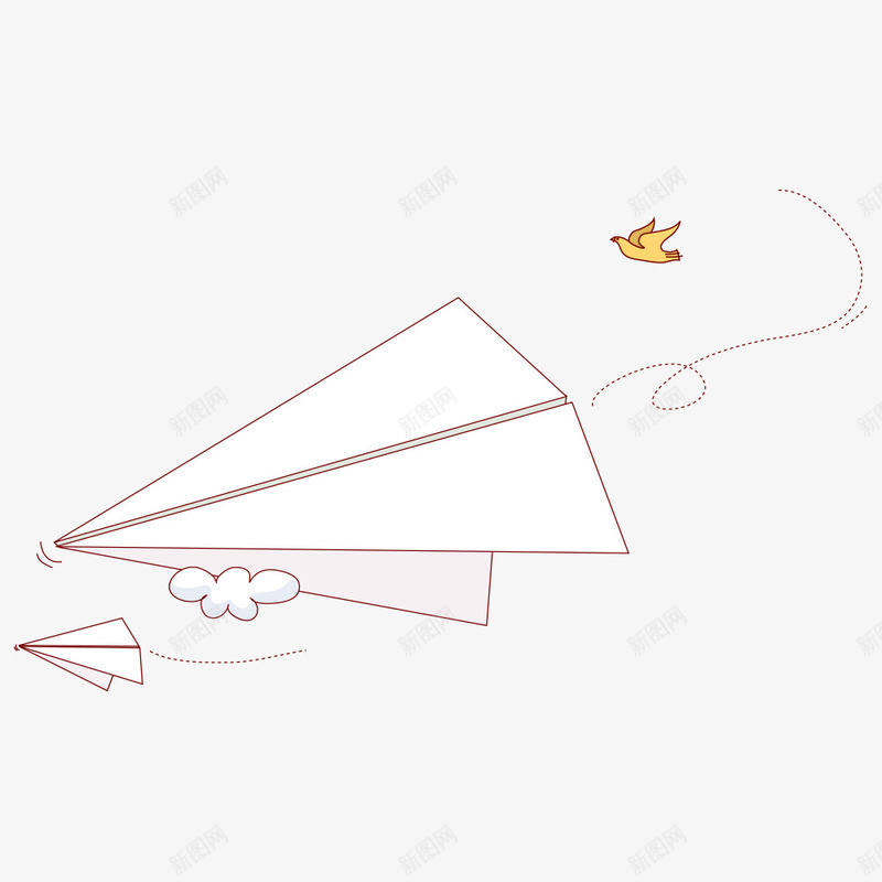 纸飞机png免抠素材_新图网 https://ixintu.com 卡通纸飞机 小鸟 折纸 折纸艺术 漫画纸飞机 纸飞机图案 飞机 黑白纸飞机