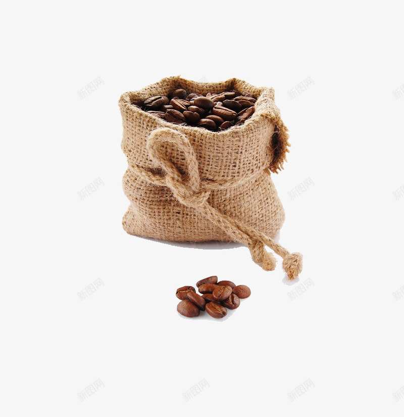 一袋咖啡豆png免抠素材_新图网 https://ixintu.com 咖啡豆 棕色 麻袋