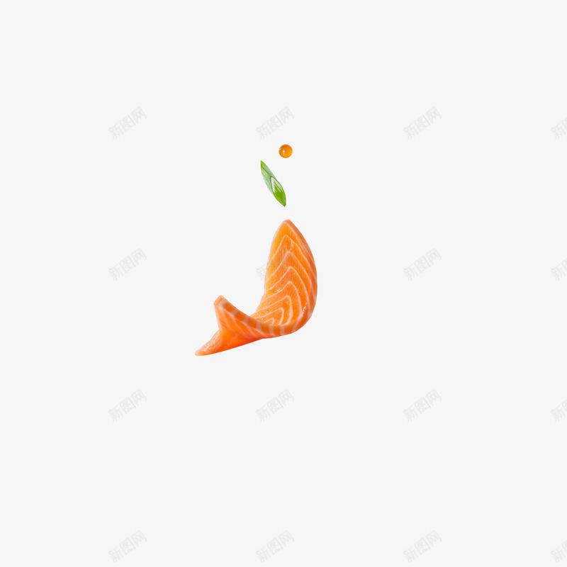 手绘三文鱼png免抠素材_新图网 https://ixintu.com 三文鱼 卡通 手绘 橘色 水彩 海鲜 美食 食物