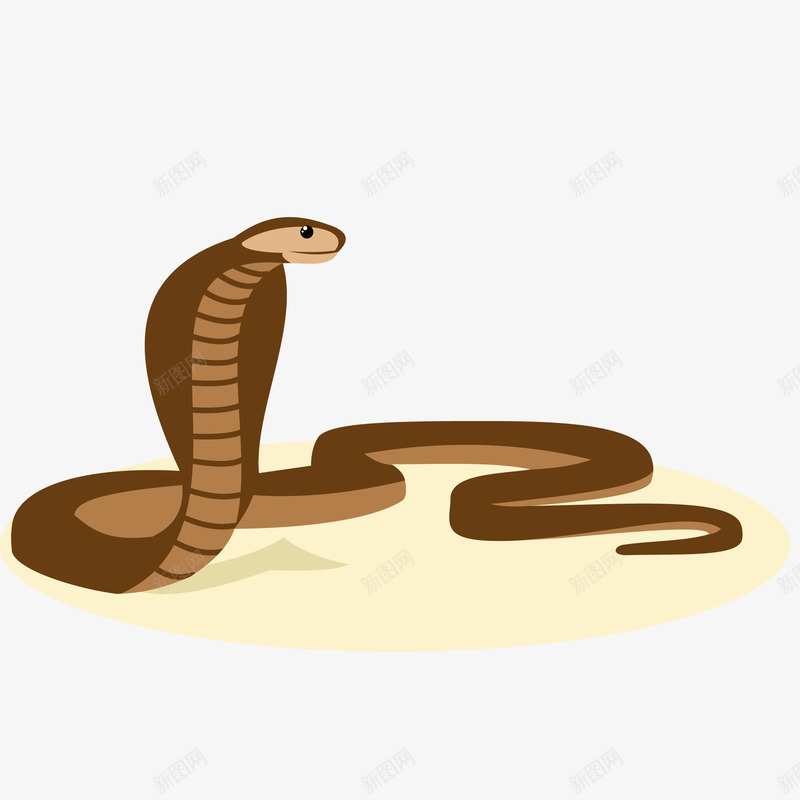 棕色小蛇png免抠素材_新图网 https://ixintu.com 卡通 小蛇 手绘 棕色