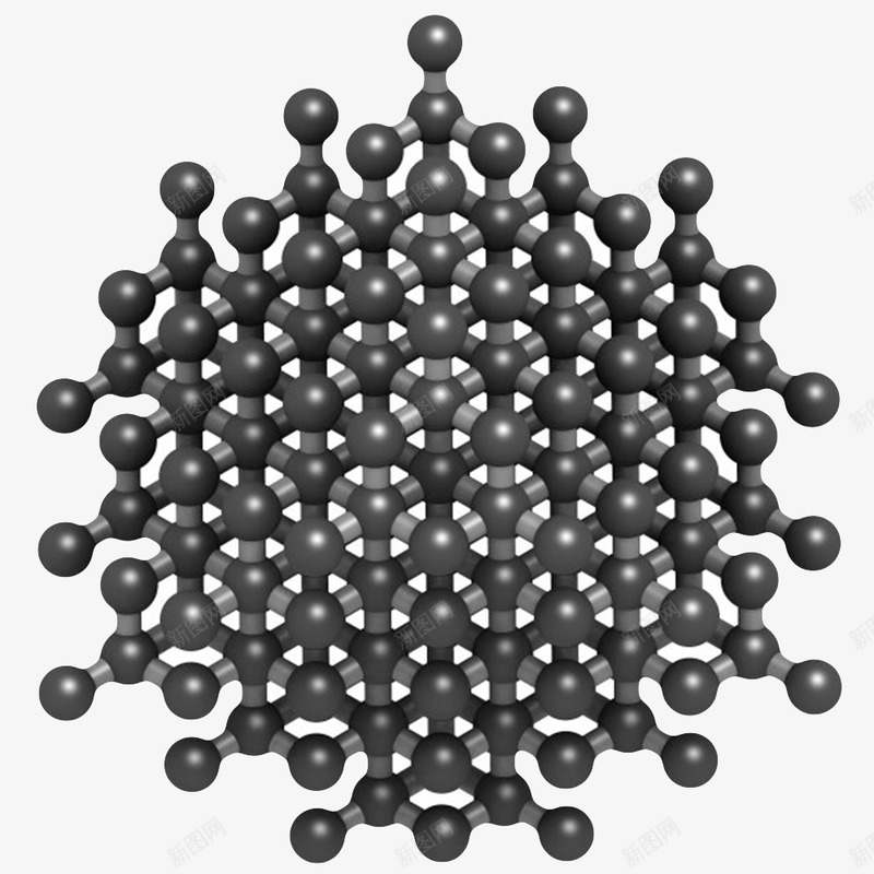 黑色钻石晶体结构分子形状png免抠素材_新图网 https://ixintu.com 分子形状 分子立体结构 化学性质最小粒子 原子 发亮 晶体结构 最小单元 模型 物理化学术 空间 网状 顺序