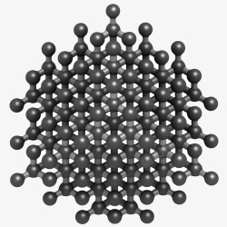 分子模型图片黑色钻石晶体结构分子形状高清图片