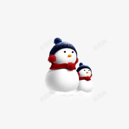 戴蓝帽的雪人png免抠素材_新图网 https://ixintu.com 下雪 圣诞装饰 白雪 雪人 雪人表情
