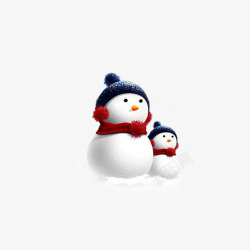 雪人雪帽戴蓝帽的雪人高清图片