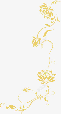 金色纸花花朵花纹高清图片