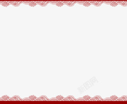 中式方框中国红祥云中式标题框高清图片