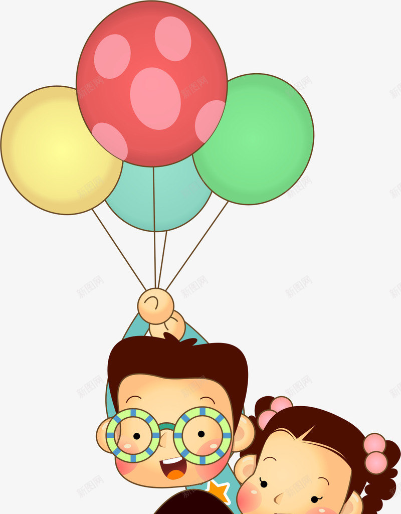 可爱卡通儿童png免抠素材_新图网 https://ixintu.com 儿童 儿童节 卡通人物 卡通儿童 可爱 气球 漫画儿童 设计素材