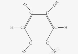 矢量分子结构式苯酚的分子结构式高清图片