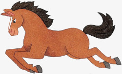 棕色的马奔跑的马高清图片