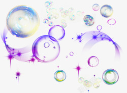绚丽多彩泡泡双十二紫色炫彩泡泡海报主图高清图片