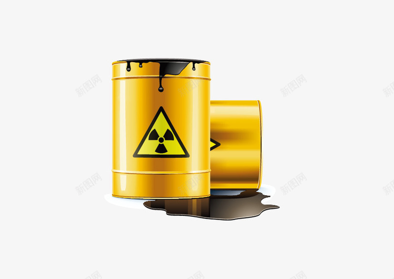 油桶图标png_新图网 https://ixintu.com 安全标志 油桶 金黄色