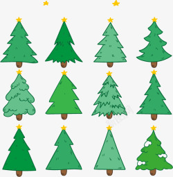 12棵圣诞树素材